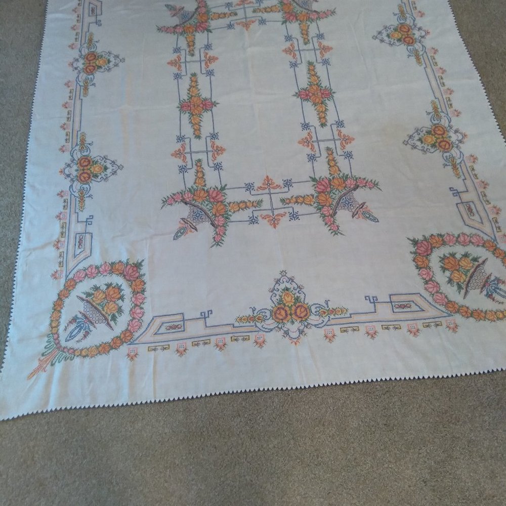 Pre 1930 Century Table Cloth from Greece